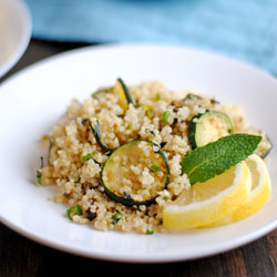 Quinoa Salad with Zucchini, Mint, & Pistachios