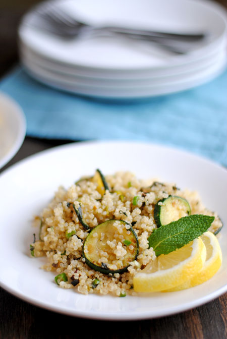 Quinoa Salad with Zucchini, Mint, & Pistachios