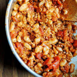 Sausage, Cannellini, and Tomato Ragout