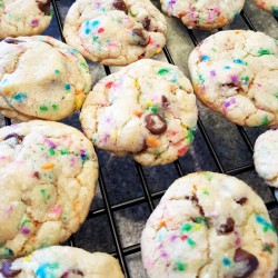 Cake Batter Chocolate Chip Cookies