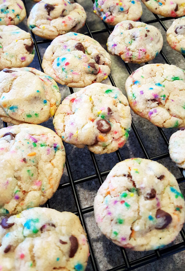 Cake Batter Chocolate Chip Cookies