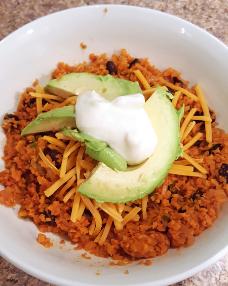 Sweet Potato Rice and Beans Bowl