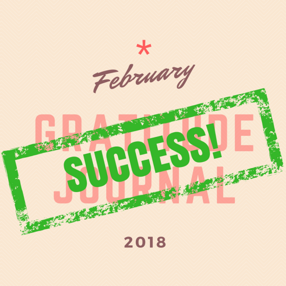 February Gratitude Journal Challenge Success