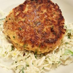 Salmon Burgers with Slaw