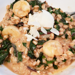 Farro and Shrimp with Parmesan and Feta