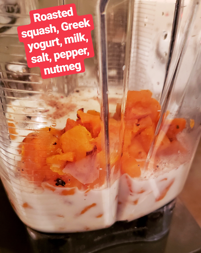 butternut squash sauce in blender