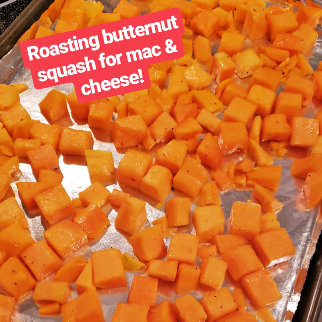 roasting butternut squash